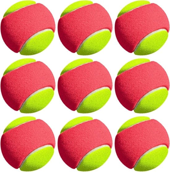 Tennisballen per 9 unit, adatti a bambini e principianti, per allenamento e giochi in colore arancione.