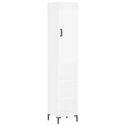 Credenza | Madia | Buffet da pranzo | Armadio da pranzo Bianca 34,5x34x180 cm in Legno Multistrato