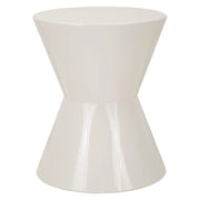 Fanamaba, Tavolino da Salotto Forma Rotondo, 47x59x47h cm Bianco