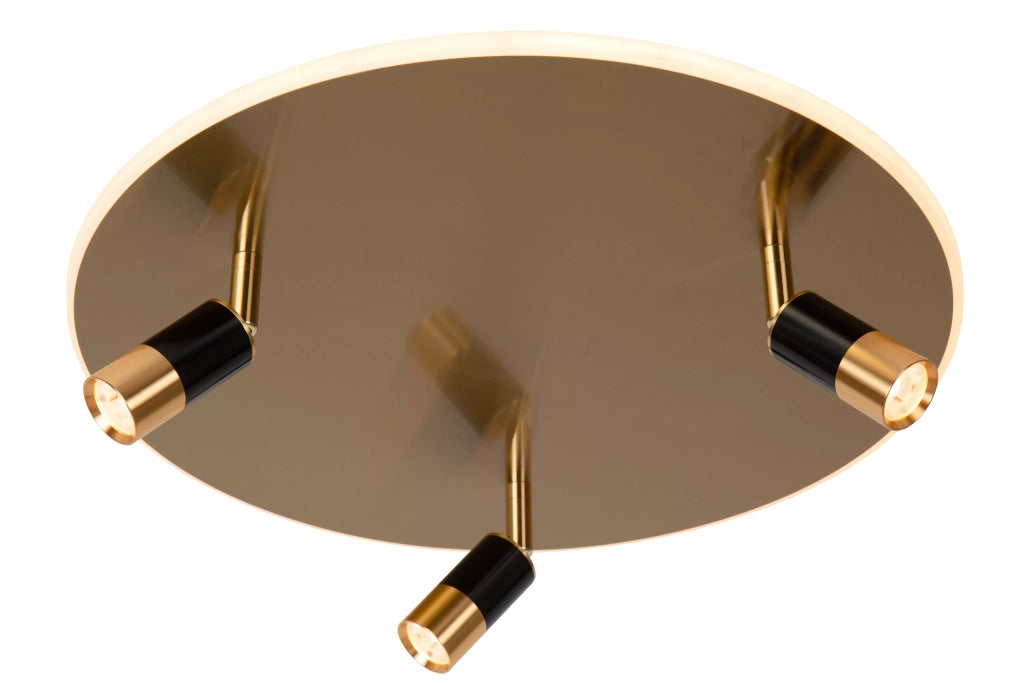 Plafoniera LED Lucide Jubel oro/nero 48cm 33W dimmerabile