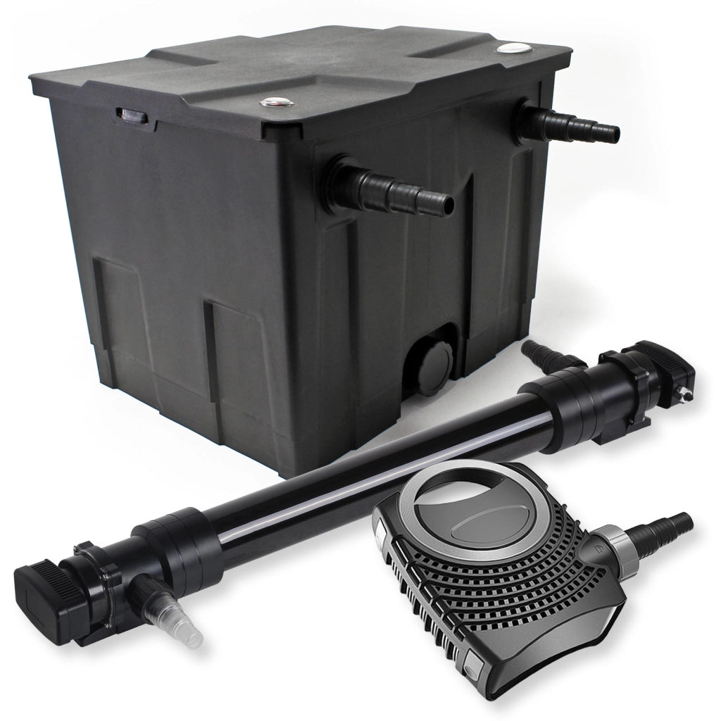 Set Filtro a 1 camera laghetto 12000l con Chiarificatore UVC 72W 6ª serie Pompa NEO10000 80W