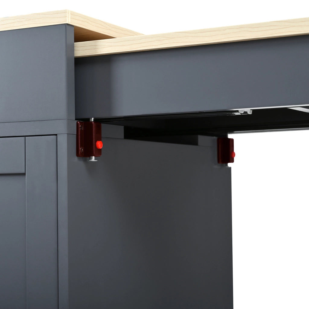 Isola da Cucina su Ruote con Cassetti e Portaspezie ¨C MINIMAL ¨C Grigio