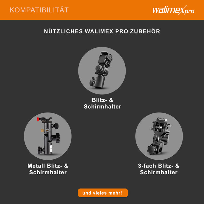 2in1 Ombrello Reflex a luce trasmessa bianco 109 cm - Ombrello riflettente e ombrello a luce trasmessa in uno, ideale per la fotografia di ritratto e l'illuminazione di grandi aree