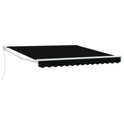 Tenda da Sole | Tenda Retrattile Nero 350 x 250 cm Poliestere e Alluminio