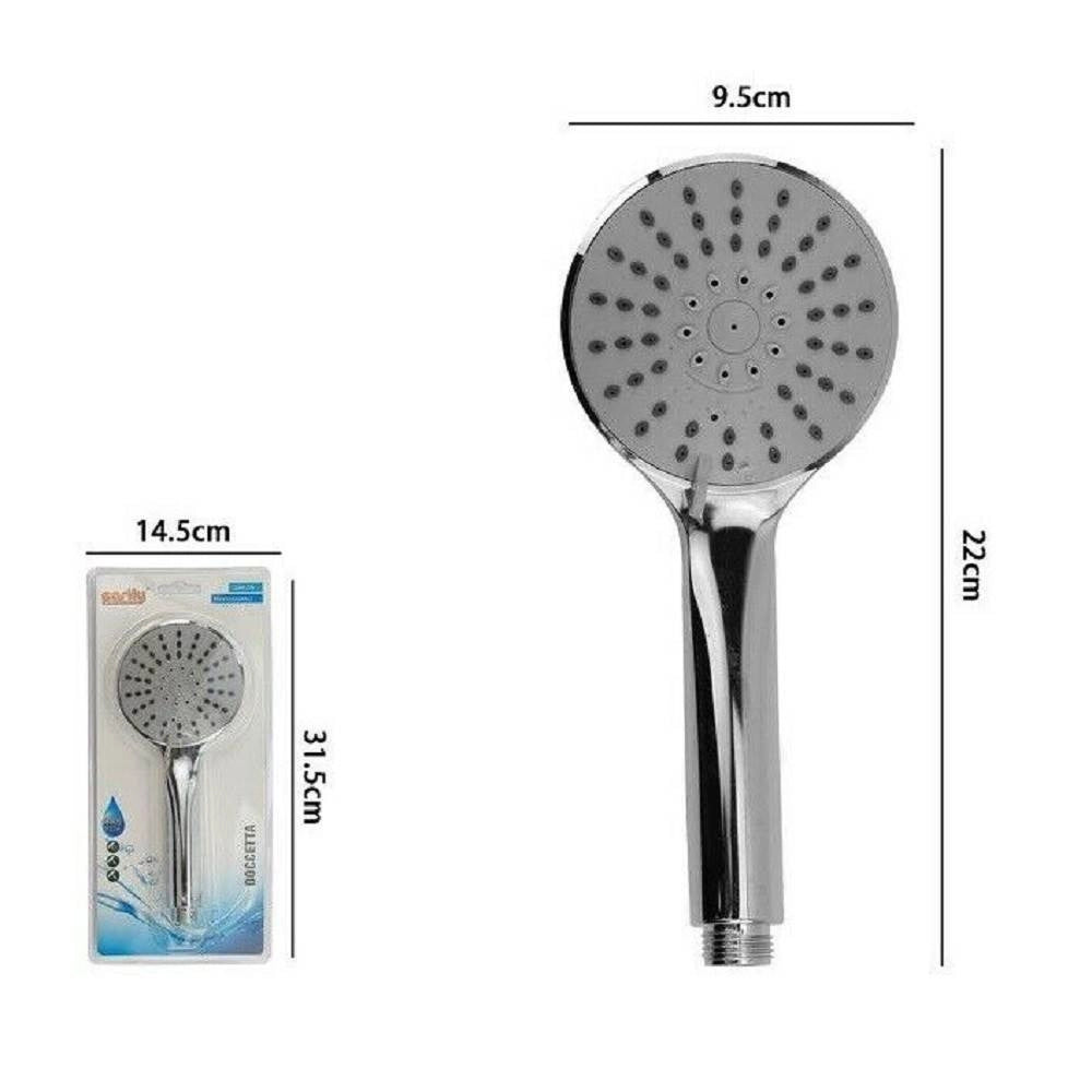 Trade Shop - Bagno Doccetta 22 X 9.5 Cm Doccino Soffione Doccia Cornetta Moderno 69321 Tondo -
