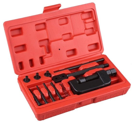 Kit di attrezzi per la manutenzione della moto - 13 pezzi - Flessibile - In acciaio resistente - Disegno multifunzionale - Ampia compatibilità - Gereedschap