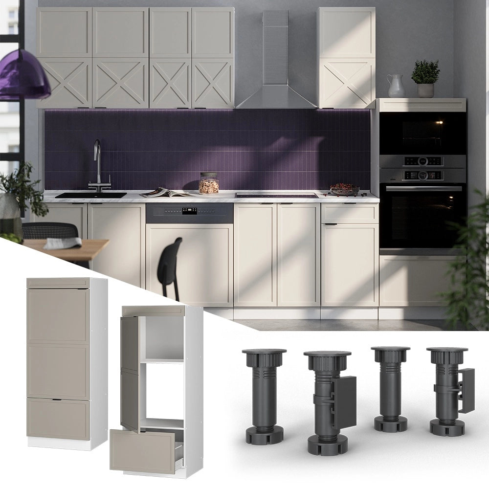 Mobile cucina microonde Fame-Line GrigioBeige/Bianco 60 cm Vicco