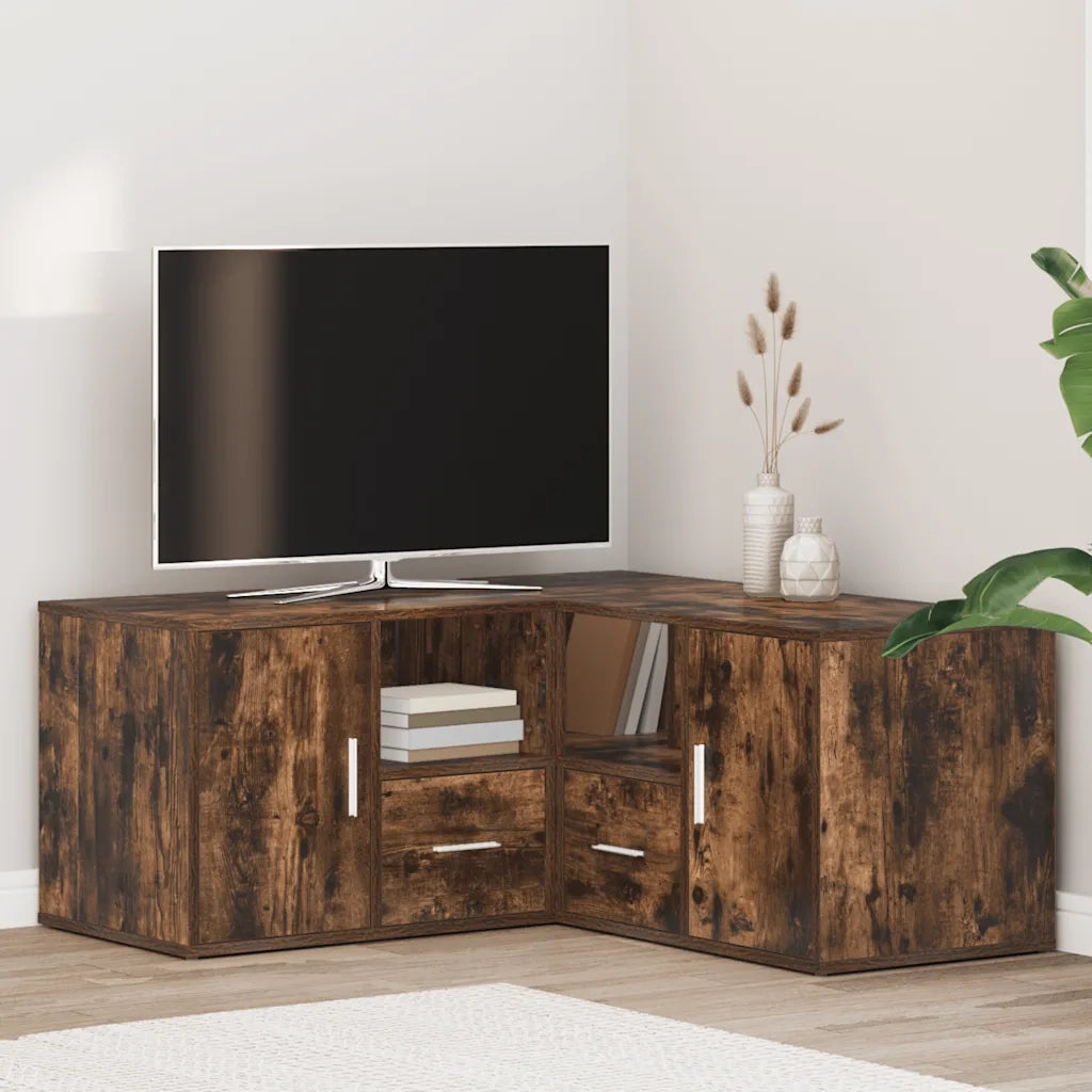 Mobile Angolare Rovere Fumo 160x40x45 cm in Truciolato 3307823