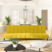 Divano Letto a 2 Posti Giallo in Vellutocod mxl 87705