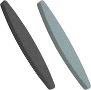 2 pezzi di pietra di affilatura per seghe, pietra di affilatura a corolla 180 e 240, pietra di affilatura per seghe, pietra di affilatura con corolla in carburo di silicio e ossido di alluminio per seghe, per seghe, cesoie, ceselli, falci, seghe per erba