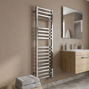 Termoarredo scaldasalviette square cromo lucido per bagno profilo quadro *** finitura- cromo lucido, misure h1800xl50...
