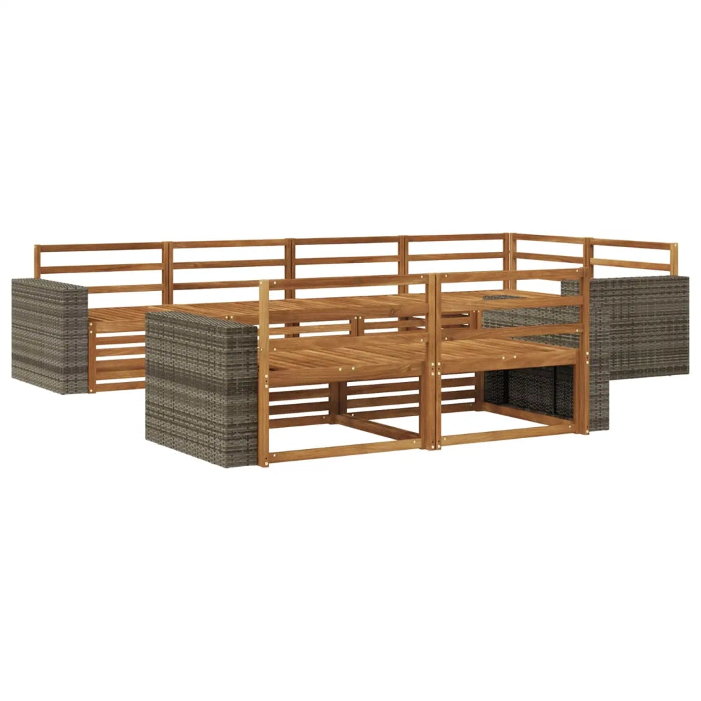 Set di divani da esterno 7 pz Naturale 3383487