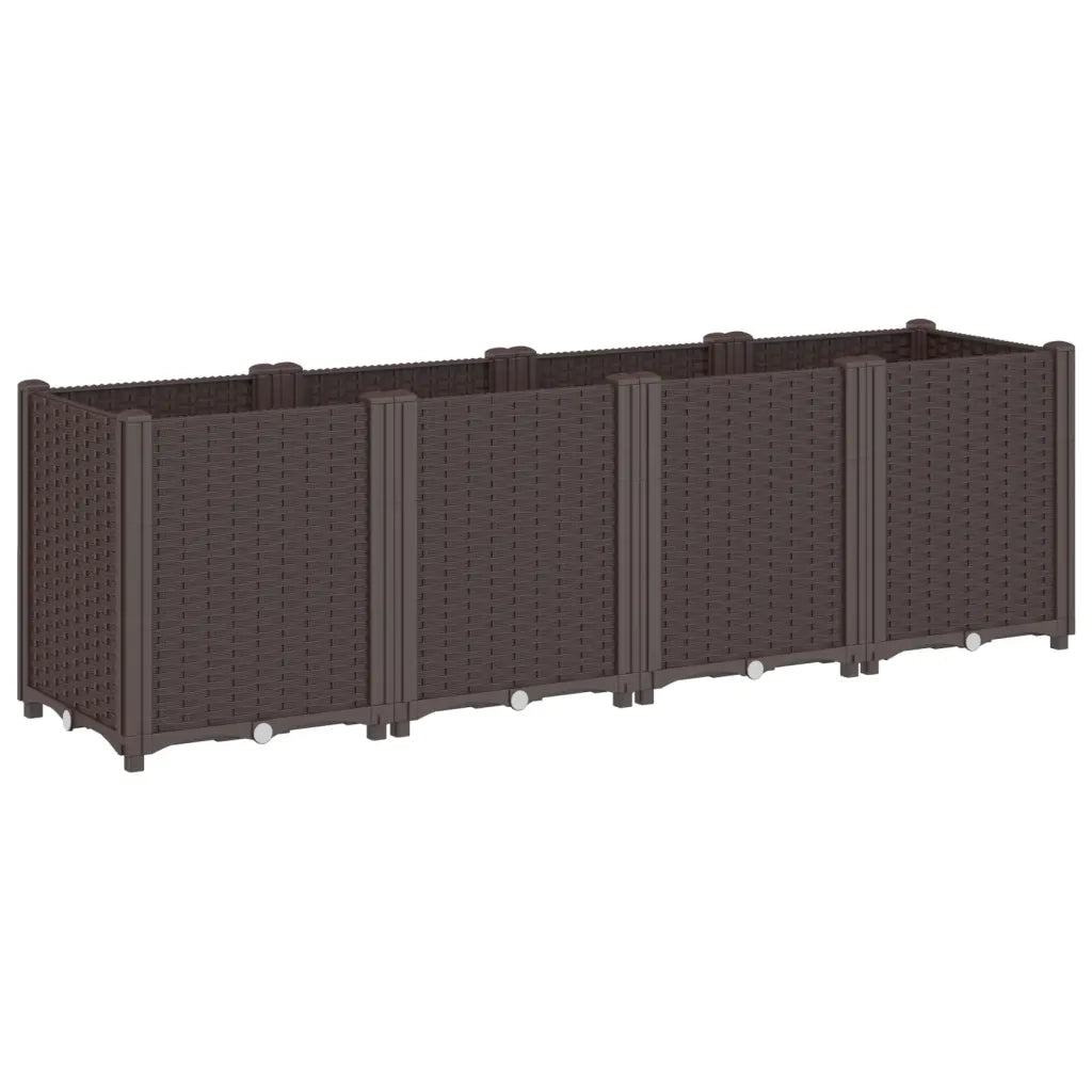 Fioriera da Giardino Marrone 160x40x53 cm in PP 367860