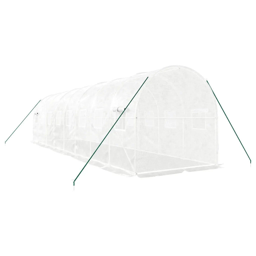 Serra con Telaio in Acciaio Bianco 16 m² 8x2x2 m 3188030