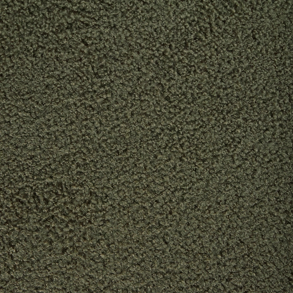 Set di 2 sedie da pranzo con struttura in legno di gomma boucle marrone e verde Seduta e schienale imbottiti Sala da pranzo Cucina