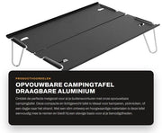Tavolo da Campeggio Pieghevole - Con Portaoggetti - Con Tasca Portatile - Con Formato Compattibile - Con Tavolo Opportuno - Con Tasca Portatile