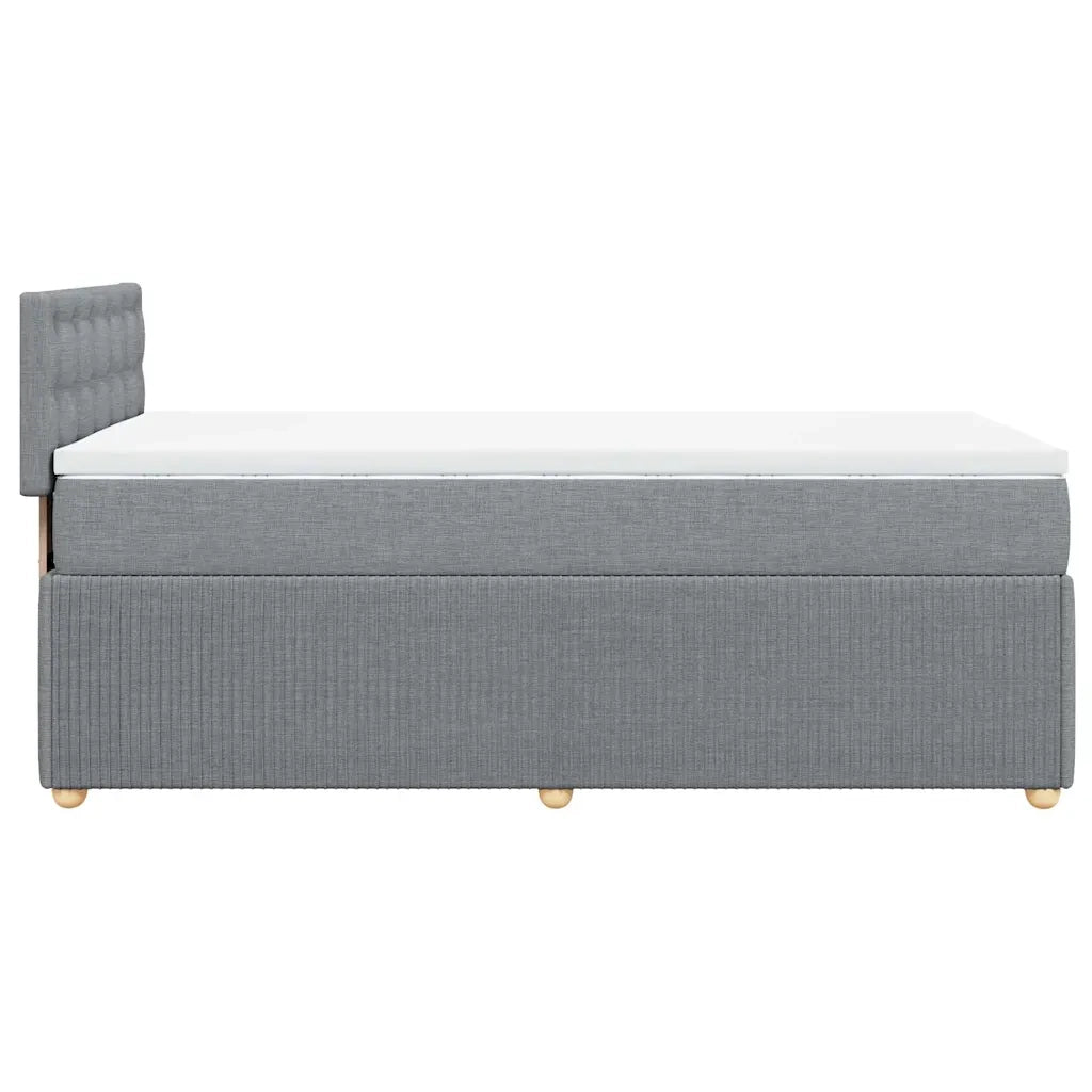 Giroletto a Molle con Materasso Grigio Chiaro 90x200 cm Tessuto 3287353
