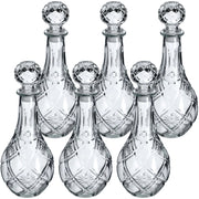 Caraffa per whisky in cristallo KADAX, bottiglia in vetro da 0,8 litri con tappo di sughero, confezione da 6 pezzi.