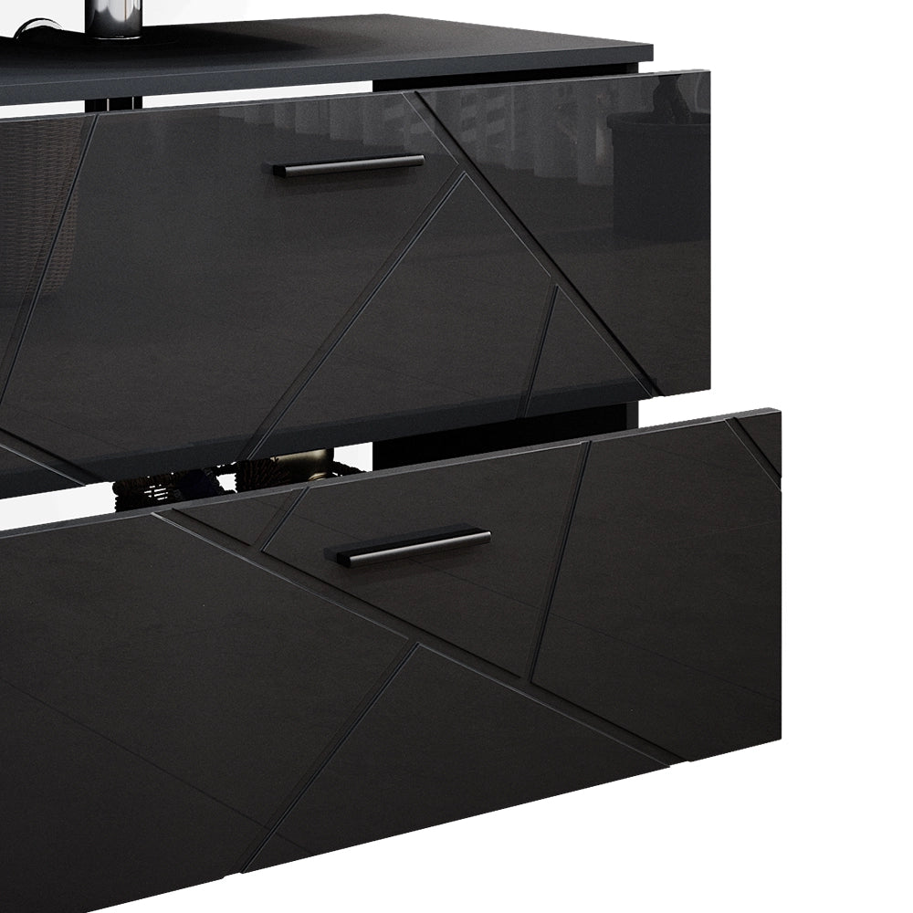 Vicco Set mobili bagno Antracite lucido 4 parti