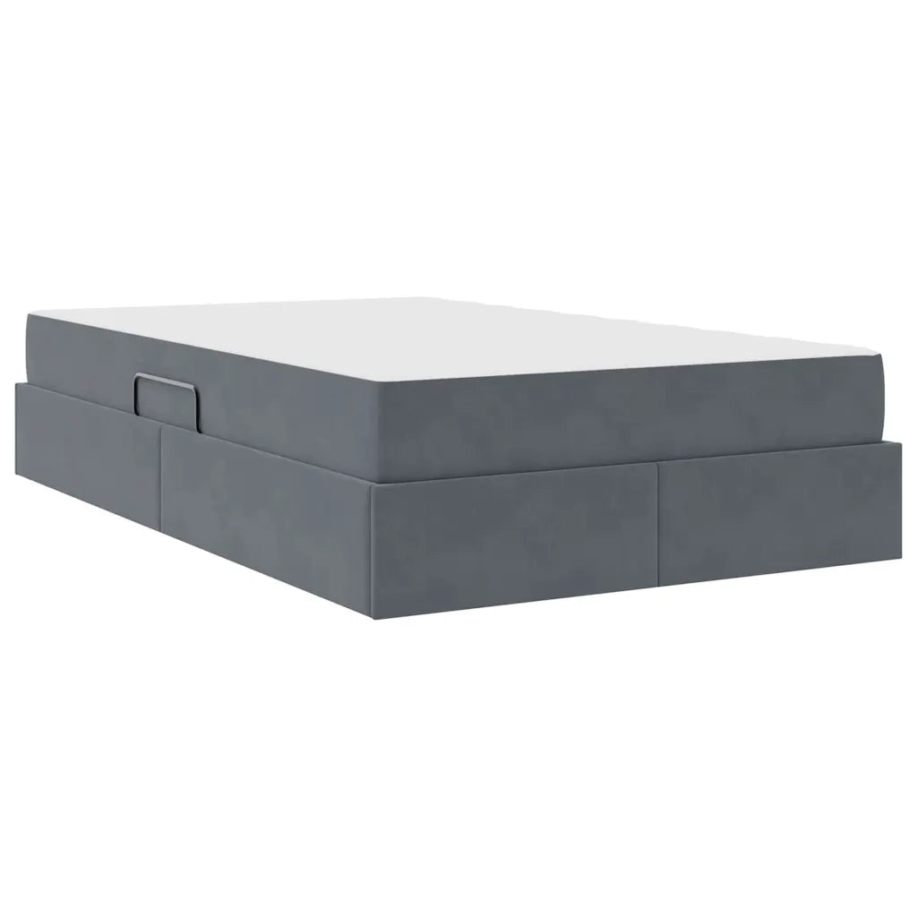 Letto con contenitore e materasso Grigio scuro 120 x 200 cm 3399713