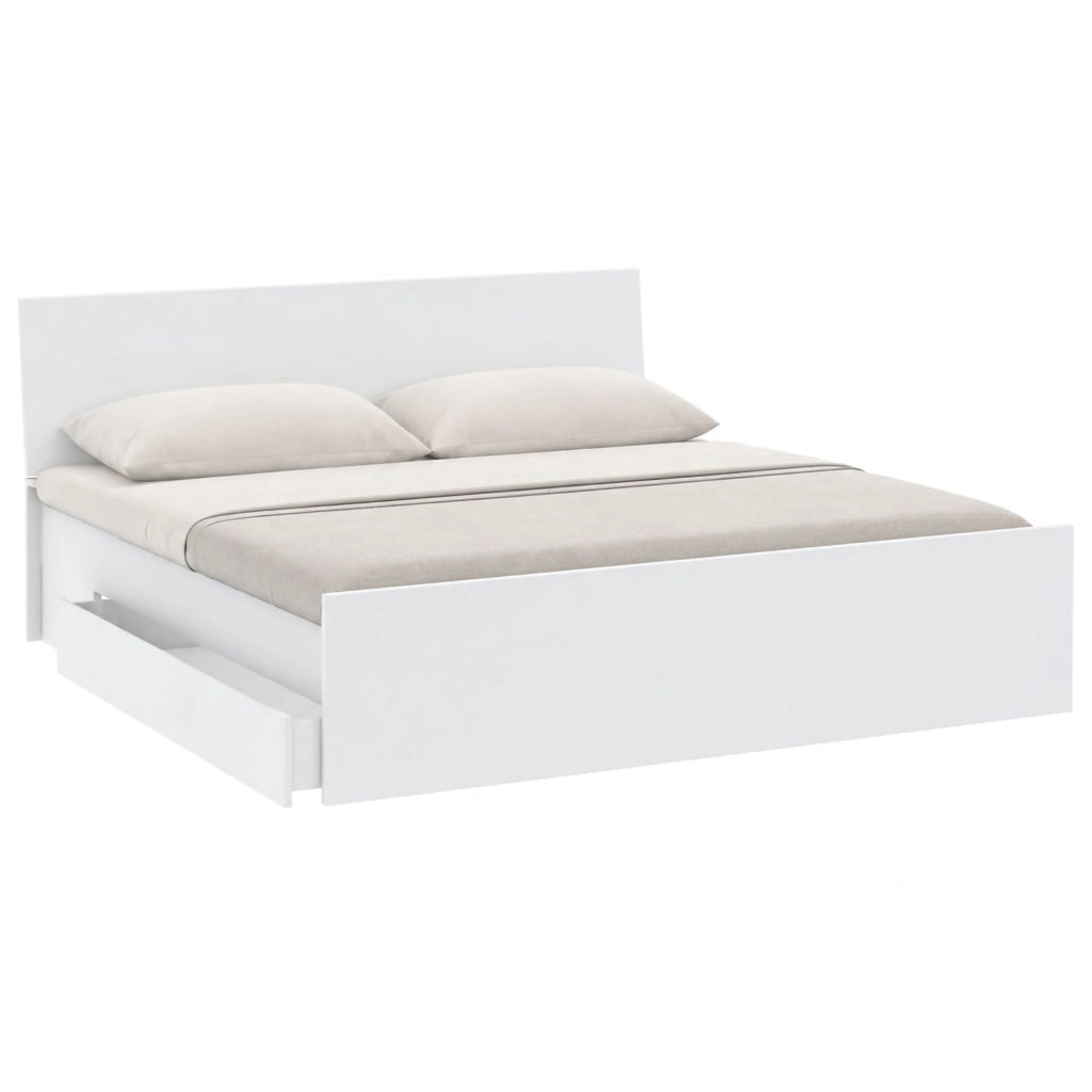 Letto Matrimoniale Lidati, Letto Matrimoniale Dimensione Materasso 160x200 cm, Bianco