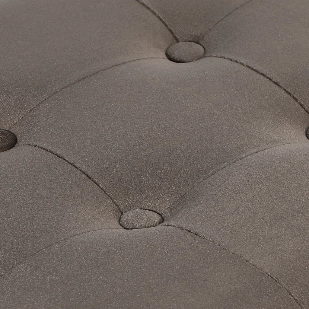 Valora POUF PIEGHEVOLE XL in velluto marrone con contenitore x4