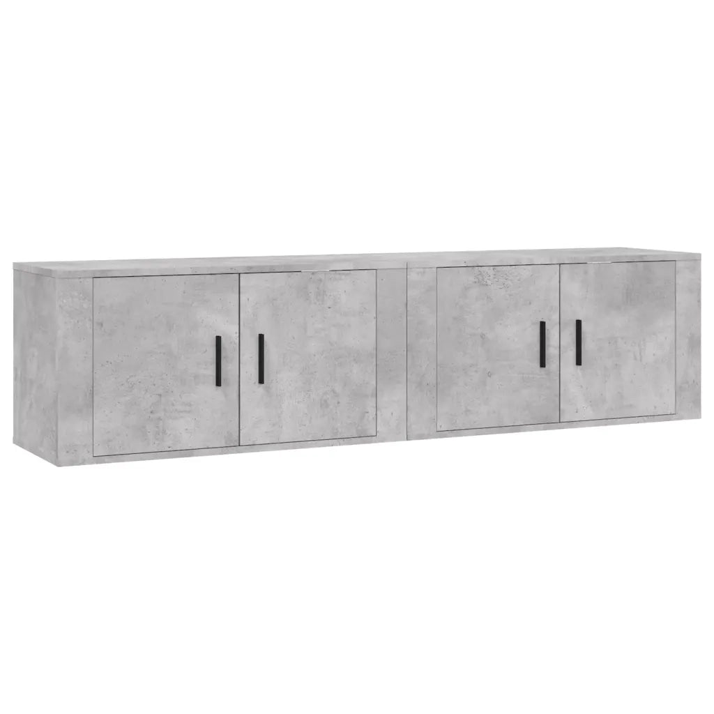 Mobili Porta TV a Parete 2 pz Grigio Cemento 80x34,5x40 cm 3188354