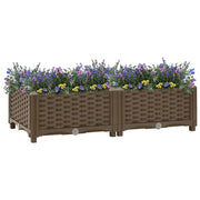 Fioriera Rialzata-Vaso da Esterno-Fioriera Elevata 80x40x23 cm in Polipropilene 426805