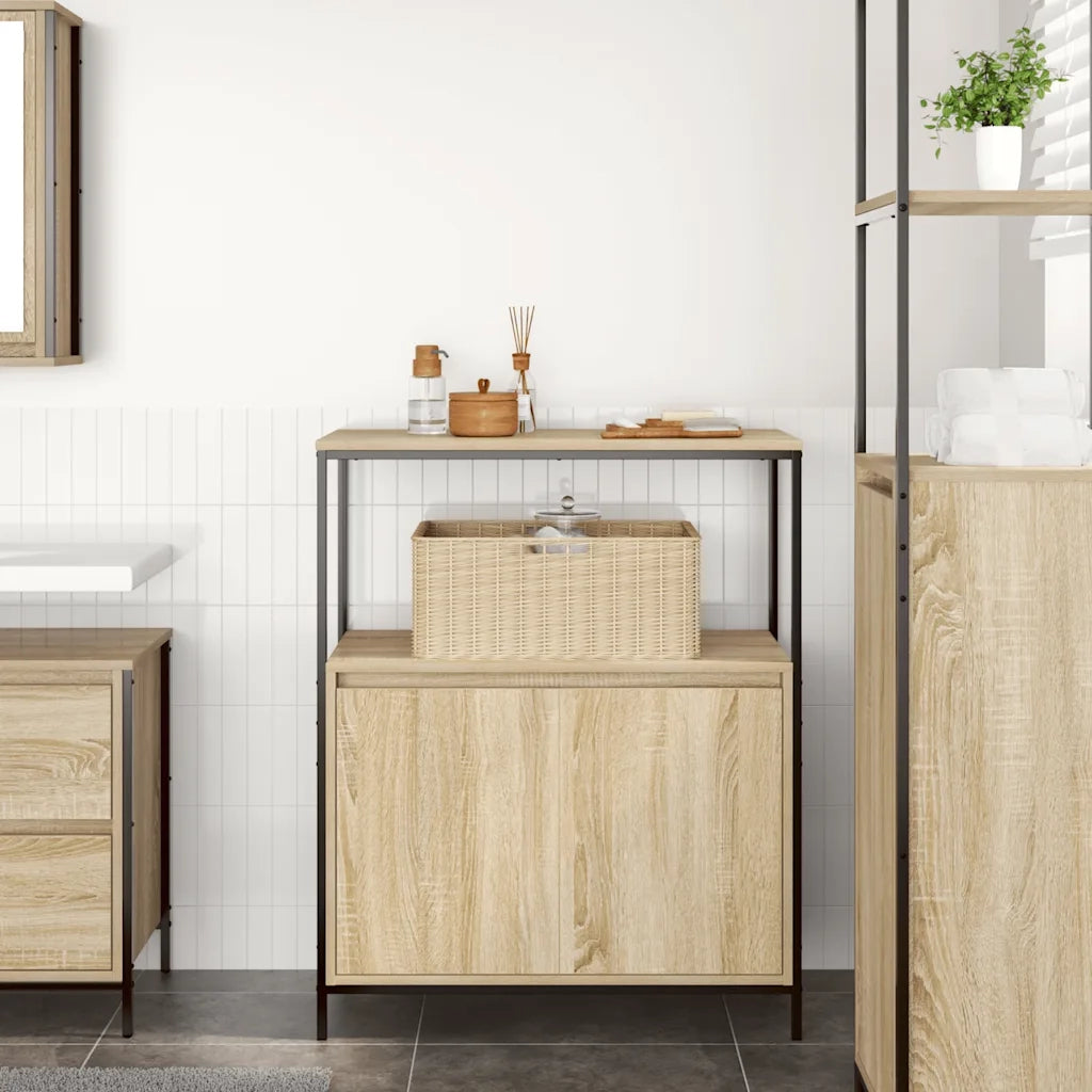 Mobile da Bagno con Ripiani Rovere Sonoma 76,5x35x95 cm 861918
