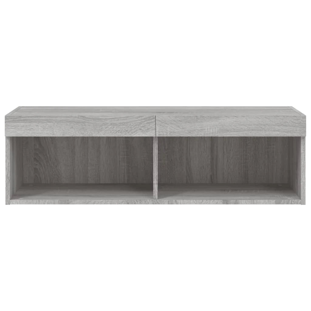 Mobile TV multimediale mensola TV credenza mobile TV sala da pranzo soggiorno camera da letto con luci LED Sonoma 100 x 30 x 30 cm grigio 02_0026794