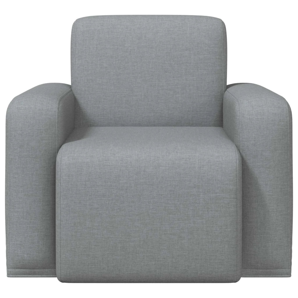 Poltrona-Divano Sedia-Poltroncina Grigio Chiaro Tessuto 713698