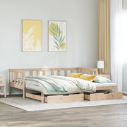 Divano Letto Estraibile con Cassetti senza Materasso 80x200 cm