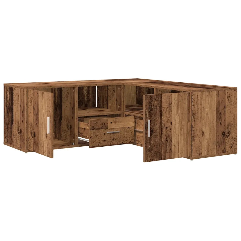 Mobile Angolare Legno Antico 200x40x45 cm in Truciolato 3307835