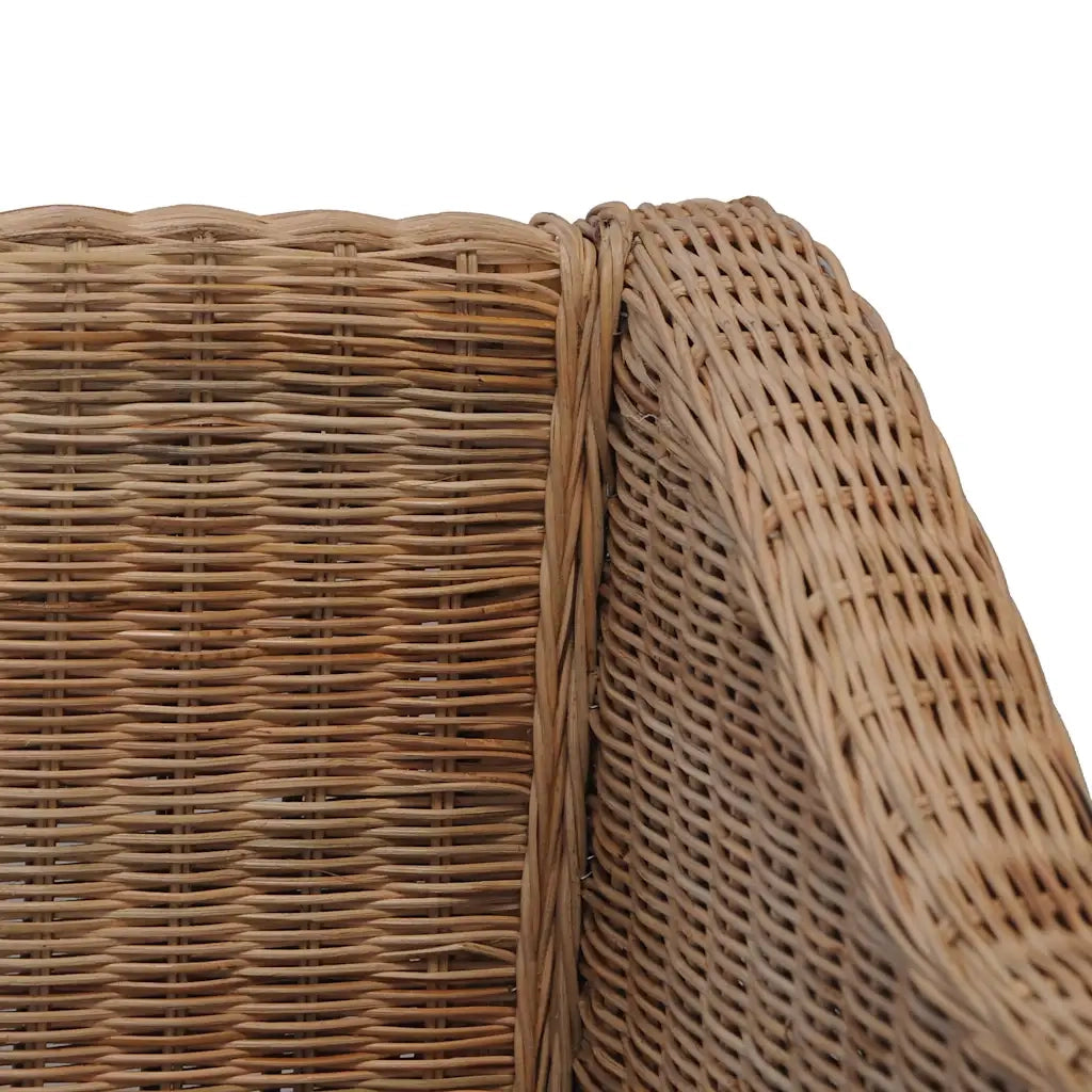 Poltrona | Sedia Relax con Cuscini in Rattan Naturale