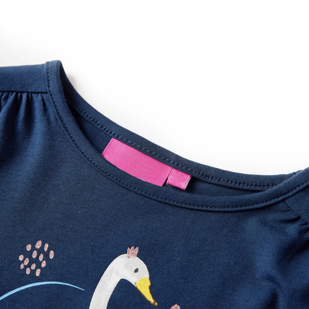 Maglietta da Bambino a Maniche Lunghe Blu Marino 92 13694