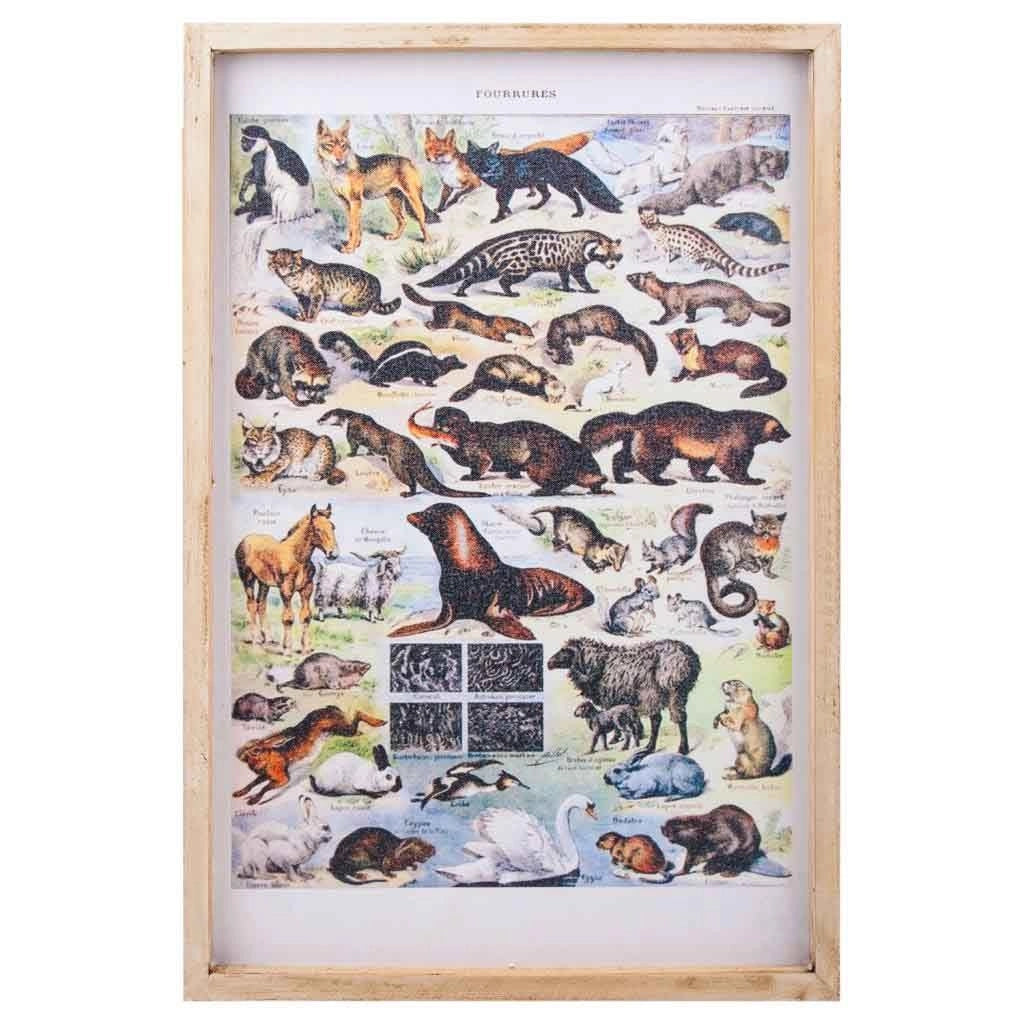Quadro su stoffa stampata con telaio in legno 40x60x2h