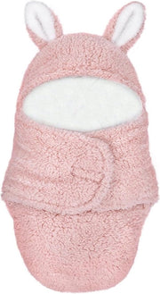 Deken caldo e soffice per bambini, con cinturino di gomma - coperta per neonati - set di accessori per neonati - 37 x 60 cm - regalo per bambini (rosa)