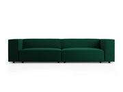 Cosmopolitan Design - Divano "Arendal" 4 posti in velluto verde bottiglia 