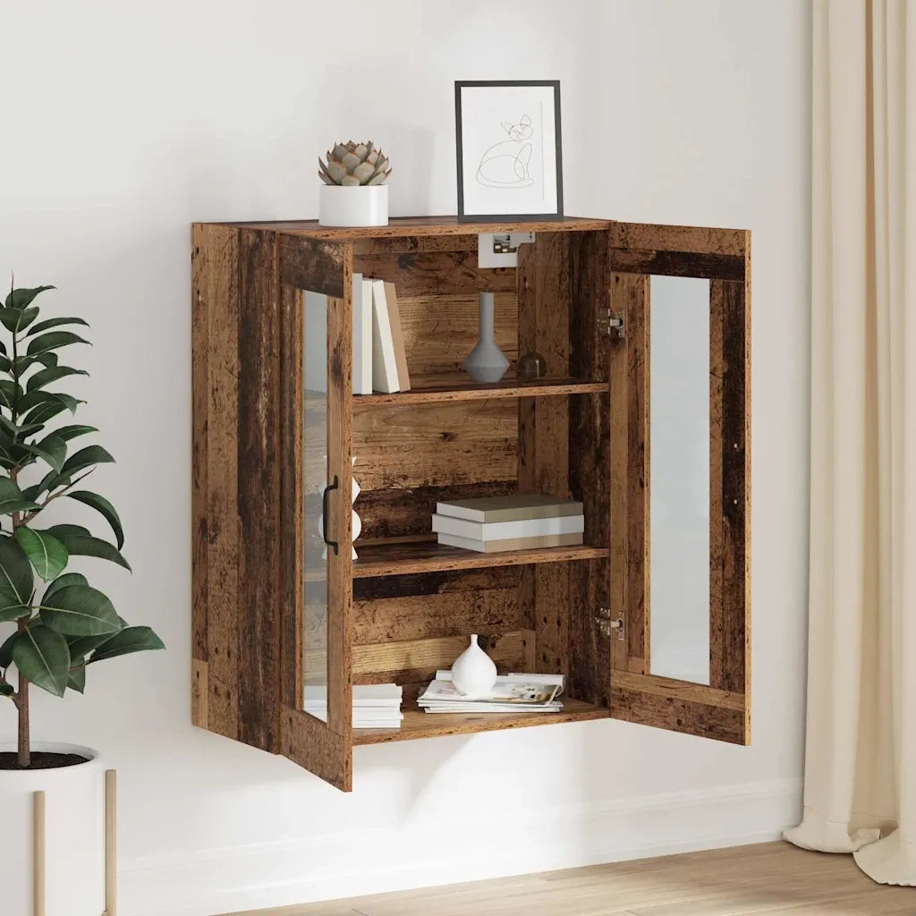 vidaXL Mobiletto da parete appeso Marrone 69.5 x 34 x 90 cm