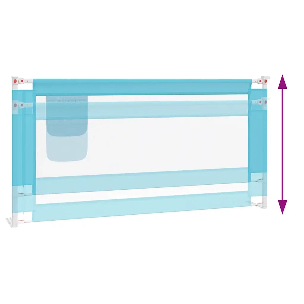 Sponda Letto di Sicurezza per Bambini Blu 180x25 cm in Tessuto 10213
