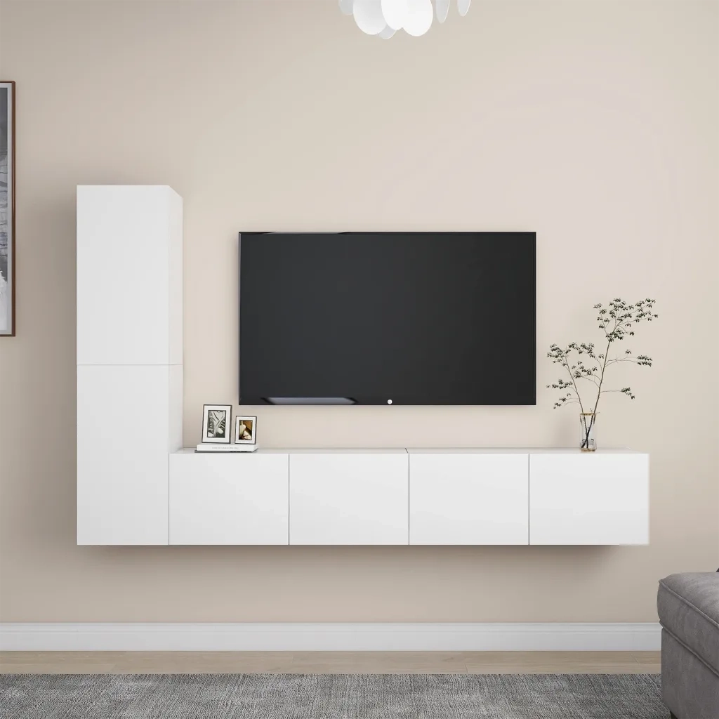 Set Mobile TV 4 pz Bianco in Truciolato cod mxl 33887