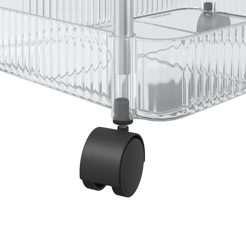 Carrello Portaoggetti a 4 Livelli 37x28x95 cm in Acrilico 4012379