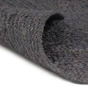 Tappeto del soggiorno | Tappeto Lavorato a Mano in Juta Rotondo 210 cm Grigio Scuro