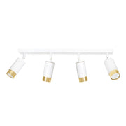 Faretto da soffitto Hiro in acciaio bianco e oro