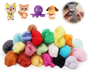 Set di Vilten a Veloce Asciugatura 36 Colori - Fili Naturali - Per Vilten a Temperatura Naturale/Droga - 108 g con Fili Separati per Ciascun Colore - Vilten a Veloce Asciugatura