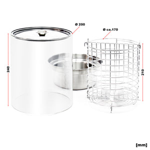 Macchina cuoci wurstel 450 Watt Contenitore per cottura a vapore Hot dog Scalda Panini