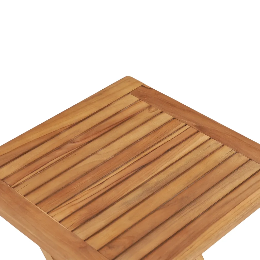 Tavolo da Giardino | Tavolino da esterno Pieghevole 45x45x45 cm in Legno di Teak