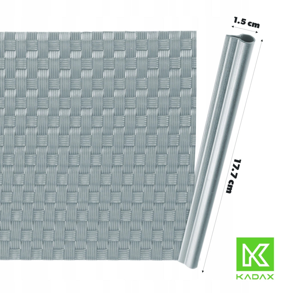 Clip KADAX da 19 cm per nastro per recinzioni, ganci per nastro per recinzioni, colore grigio, 6 pezzi