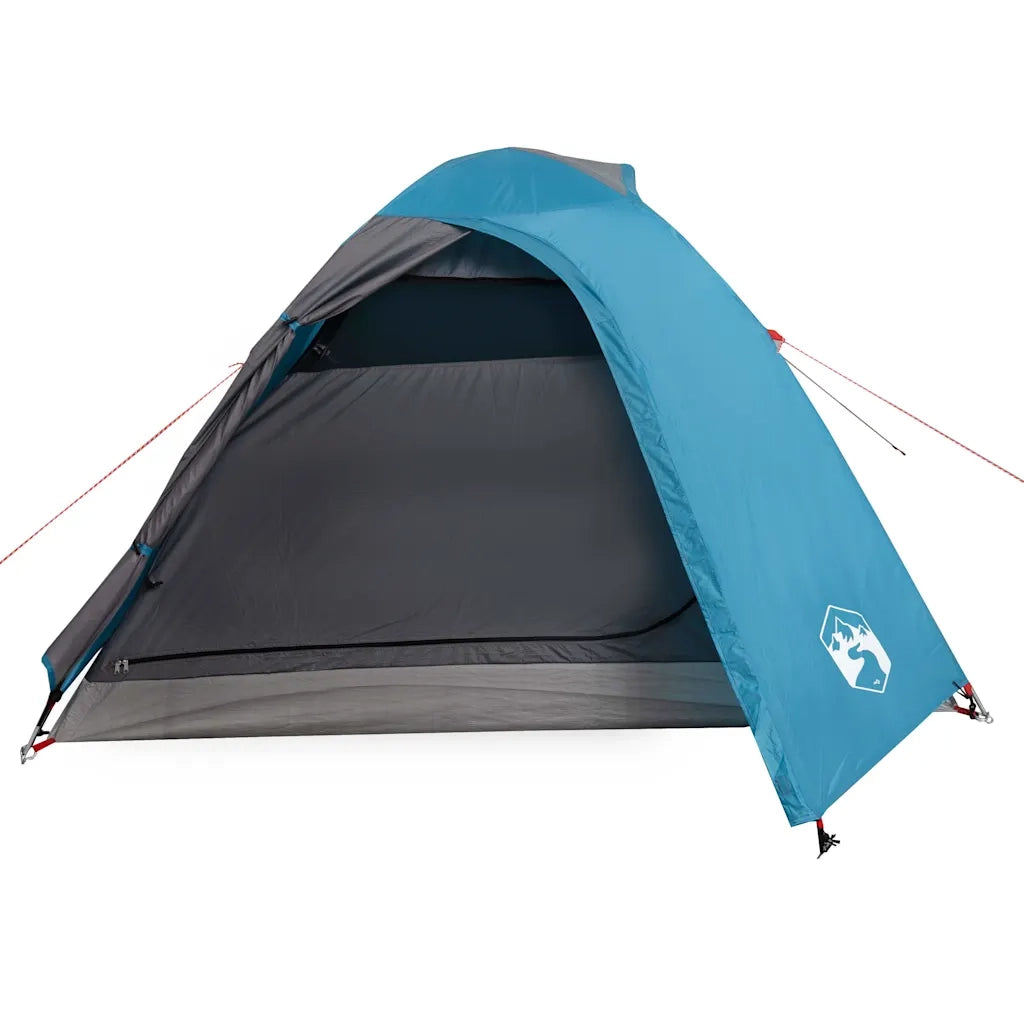 Tenda da Campeggio a Cupola per 3 Persone-Tenda per Escursionismo Blu Impermeabile 389269