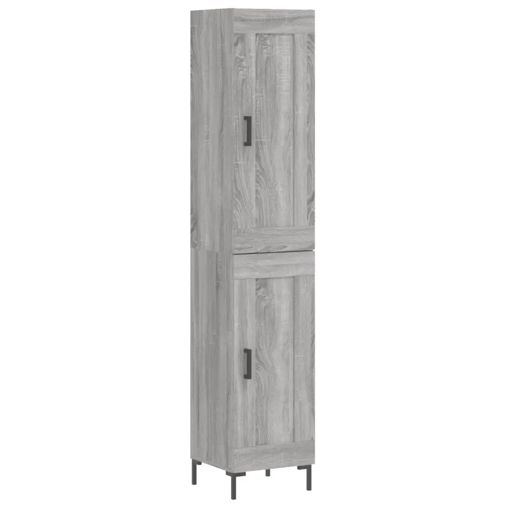 Credenza-Buffet-Armadio da cucina Grigio Sonoma 34,5x34x180 cm in Legno Multistrato 380468